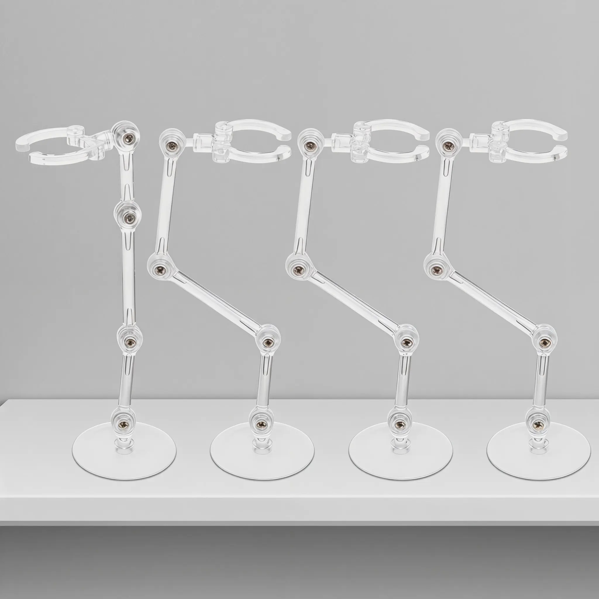4Pcs Action Figure Stand Simple Assembly Display Holder for Action Figures Space-Saving Desktop Display Stand Fine Workmanship
