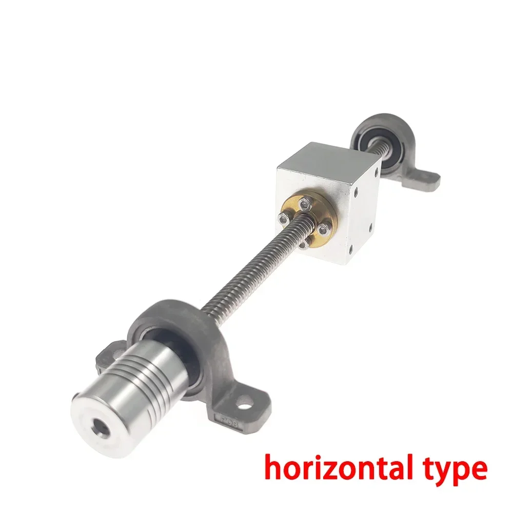 3D Printer CNC T8 Screw Set Horizontal Screw Rod or Vertical Screw Rod Pitch2mm Lead8mm Length100mm200mm300mm450mm500mm800mm