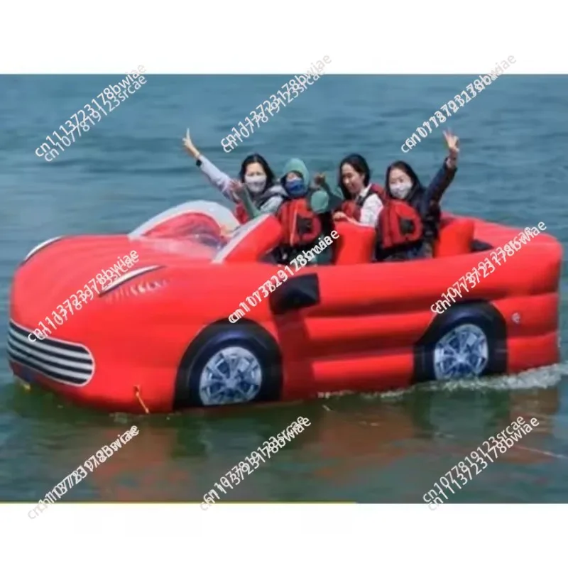 Newly Designed Boat Floating Traction Water Boat Inflatable Water Game Inflatable Tractor Tube Water Cart