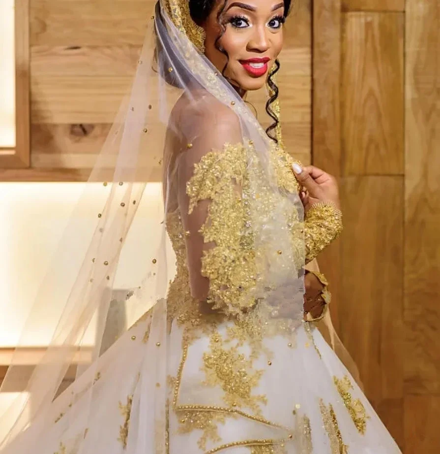 White and Gold Dress for Women: The Perfect Choice for the Modern African  Bridal Aesthetic