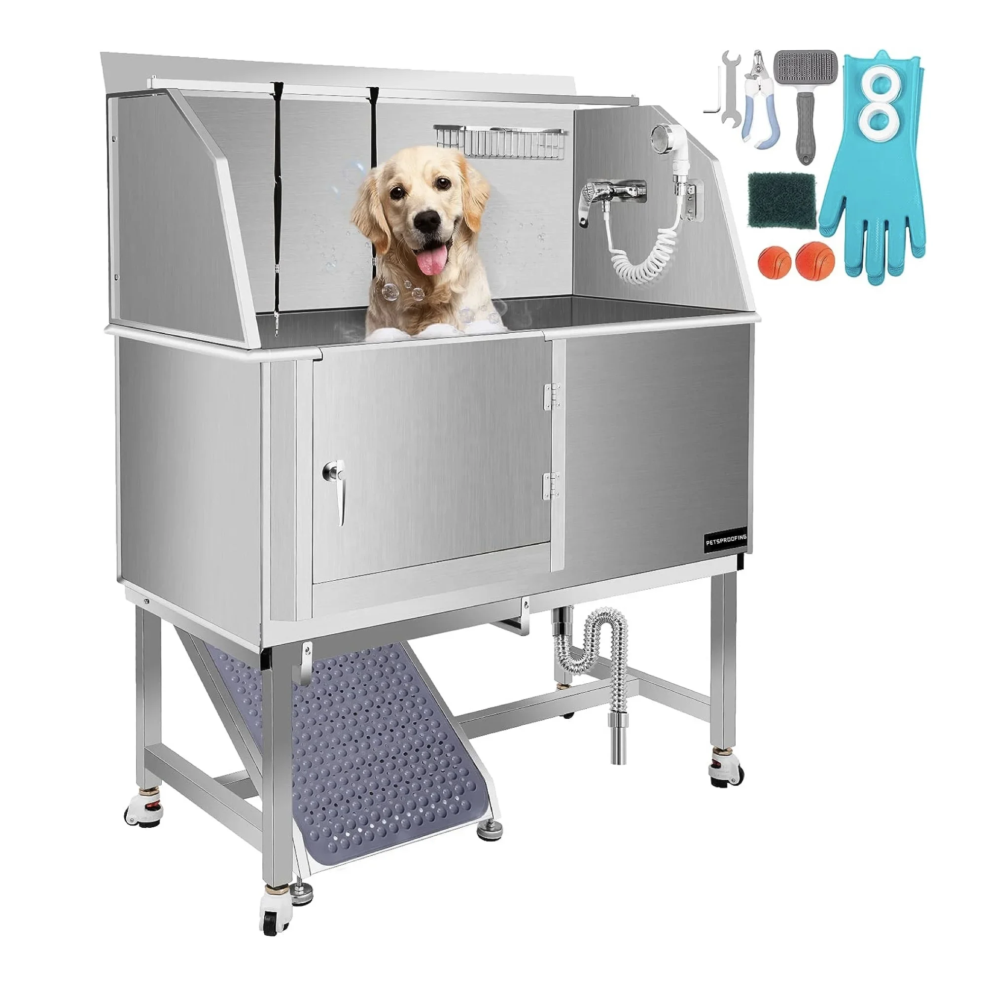 

Stainless Steel Medical Pet Bathing Equipment Portable Pet Dog Grooming Washing Bathtub Sinks Cleaning Water Tanks For Dogs