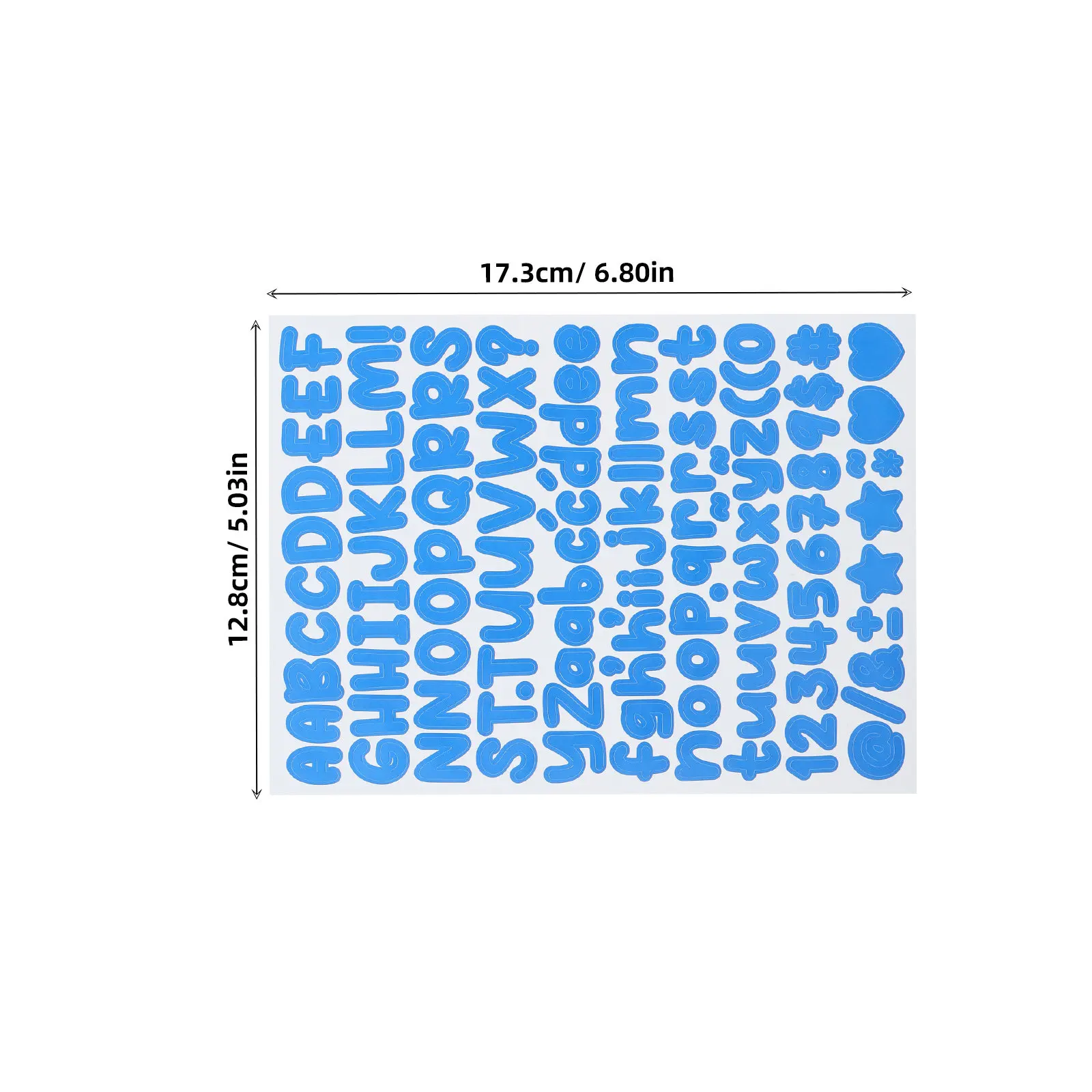 20Pcs Compact Alphabet Number Stickers Mini Letter Stickers for Craft Scrapbooking DIY Projects Greeting Cards Windows Office