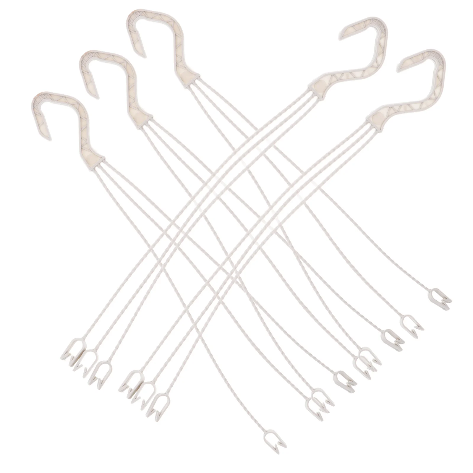 

Yardwe 5pcs Hanging Basket Hooks for Garden Plants Indoor Flower Pots Plastic Plant Hangers White Rack S hooks