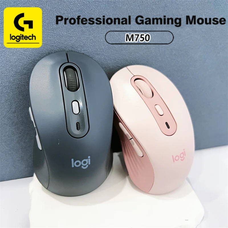 

Logitech M750 M650L ergonomic mouse: silent operation, multi-device support, wireless connectivity,