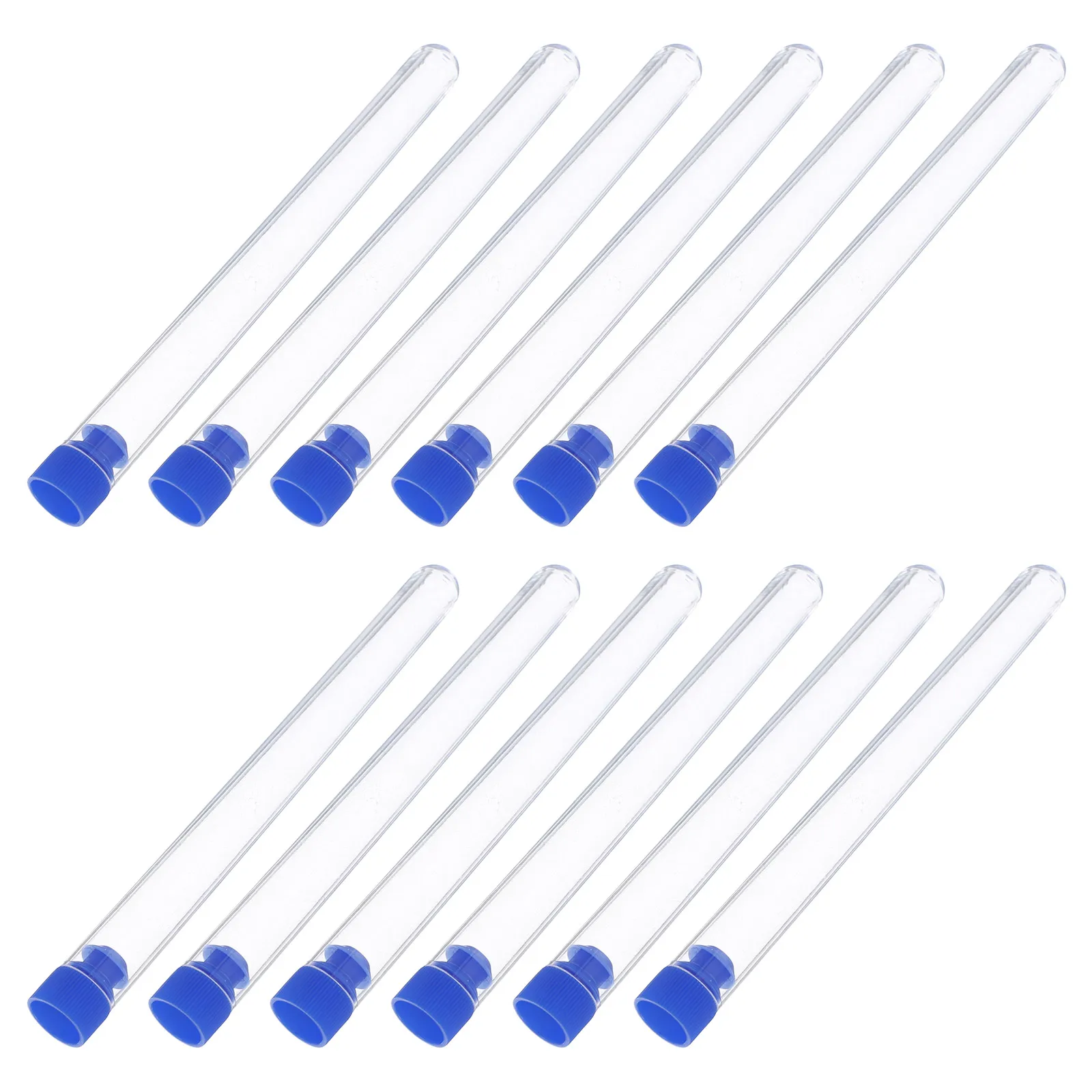 

50pcs Plastic Test Tubes Clear Material 15x100mm Lab Use Storage Tubes Transparent Sample Collection Tube Container