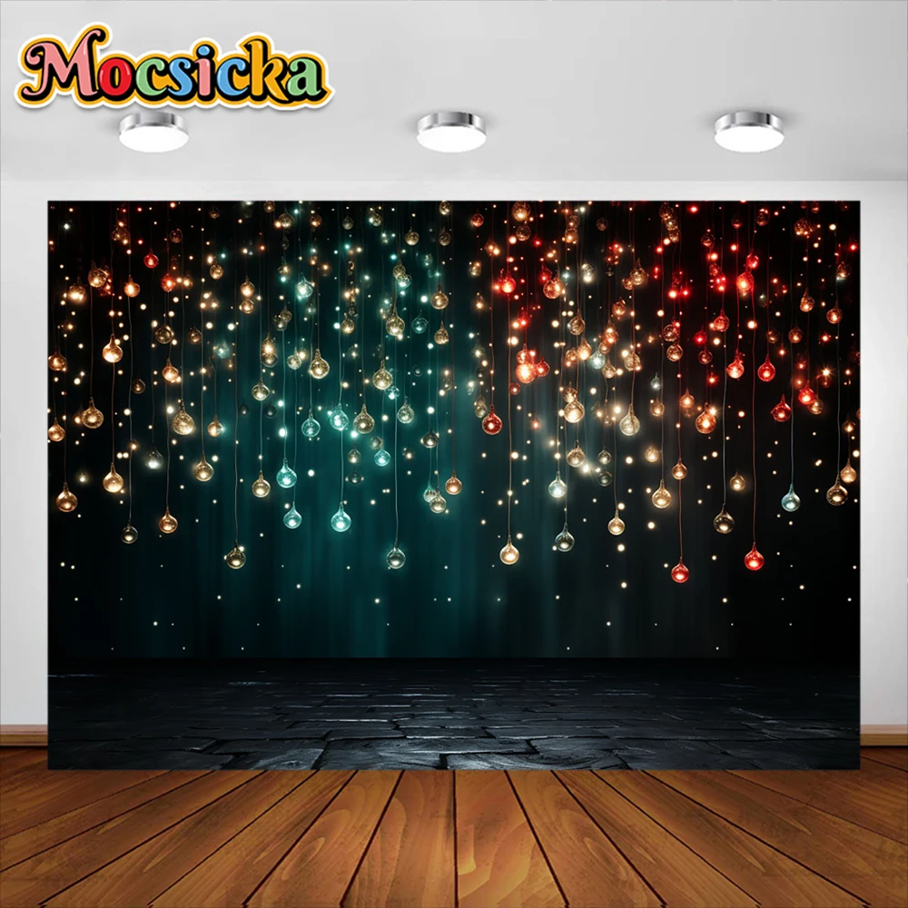 Mocsicka Space Planets Night Starry Sky Photography Background Moon Milky Way Star Baby Birthday Backdrop Photo Studio Props