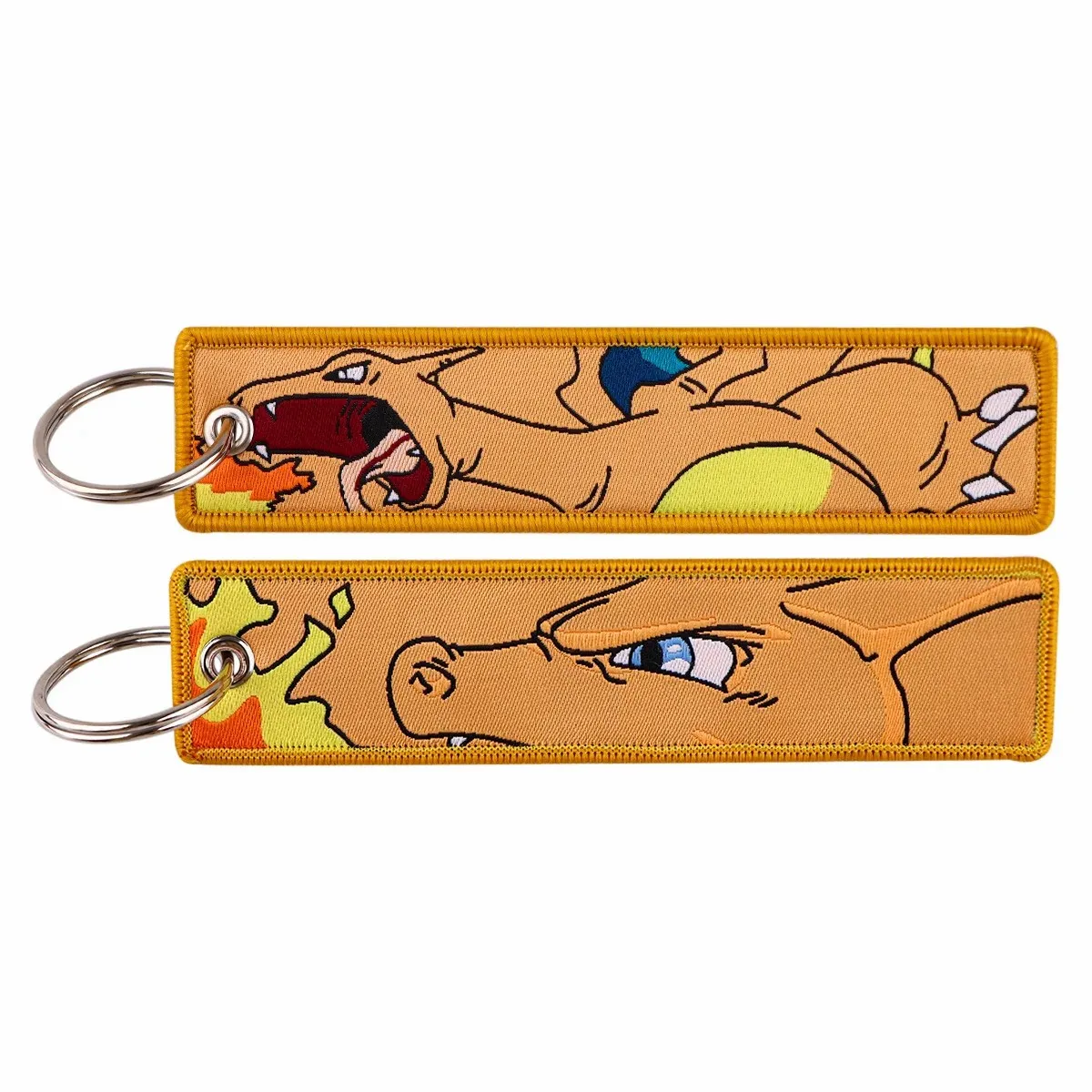 Anime Pokemon Cartoon Stickerei Schlüsselanhänger Zubehör Schlüsselband Niedliche Pikachu Figuren Etikettenhalter Schlüsselring Anhänger Spielzeug Geschenk