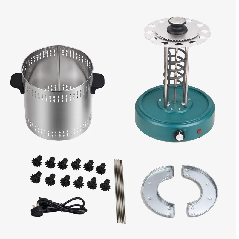 Smokeless automatic rotating barbecue machine electric barbecue grill kebab oven household barbecue grill