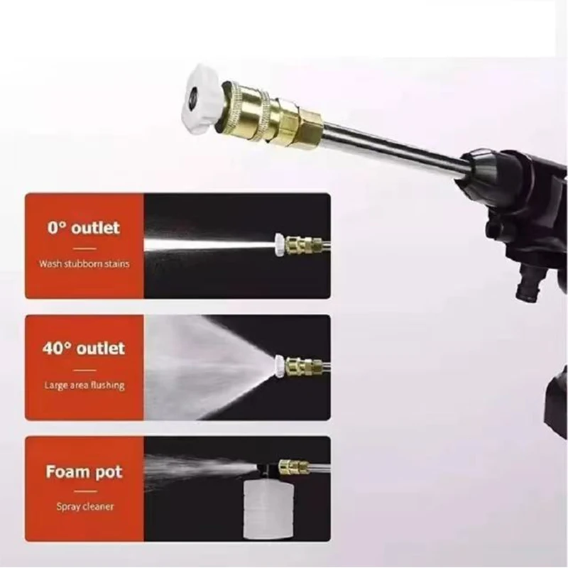 เครื่องฉีดน้ำแรงดันสูงแบบพกพาไร้สายคุณภาพสูง ชาร์จไฟได้ พร้อมแบตเตอรี่หนึ่งก้อน