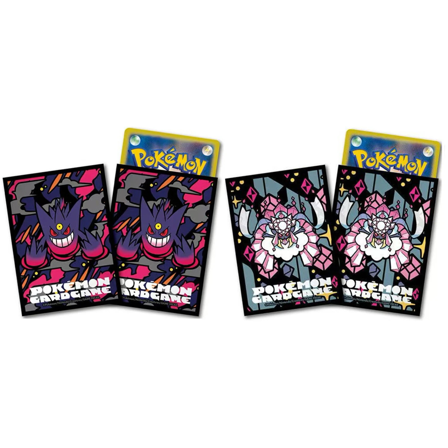 

64 шт./компл., 66X92 мм, мультфильм Ptcg Mega Gengar, рукав для карт Mega Diancie, защитный чехол для карт, аниме-карта, подарочные игрушки