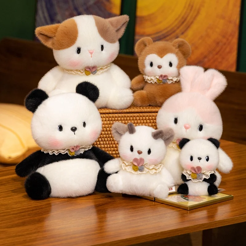 

Cute Cat/Dog Plush Toy Panda Plush Doll Bunny Soft Stuffed Toy Kids Birthday Gift Table Companion Home Decoration