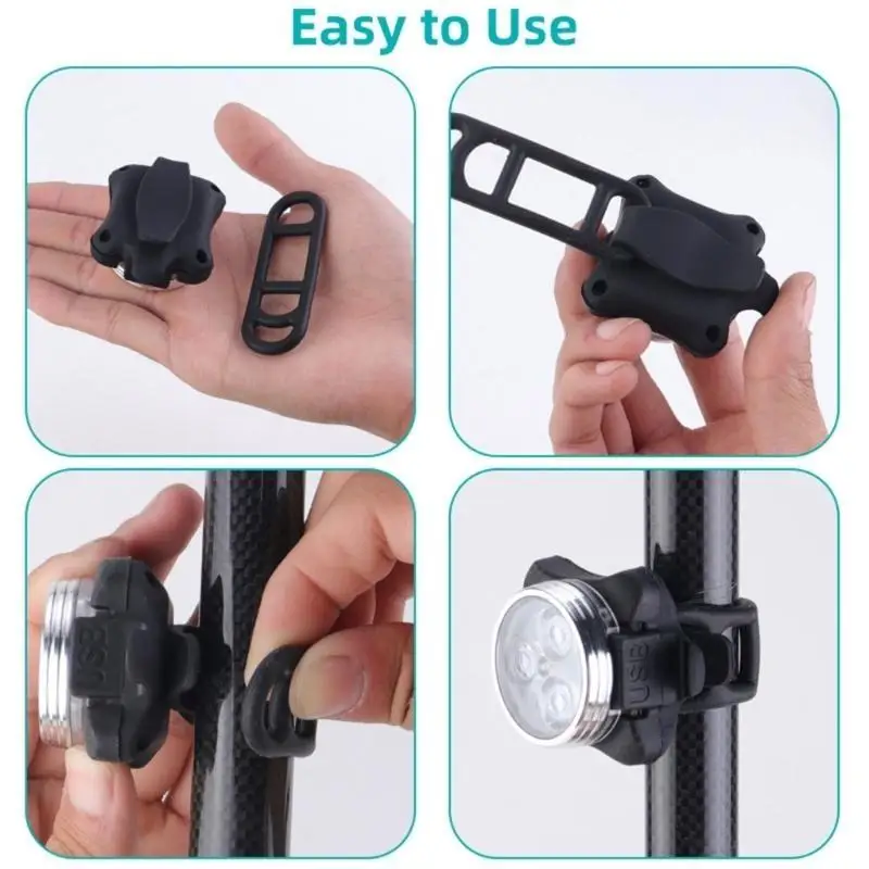 

652F Bikes Silicones Strap Flashlight Mounting Strap Light Mount Bandages Cyclings Bikes Light Tie Ribbon Strap