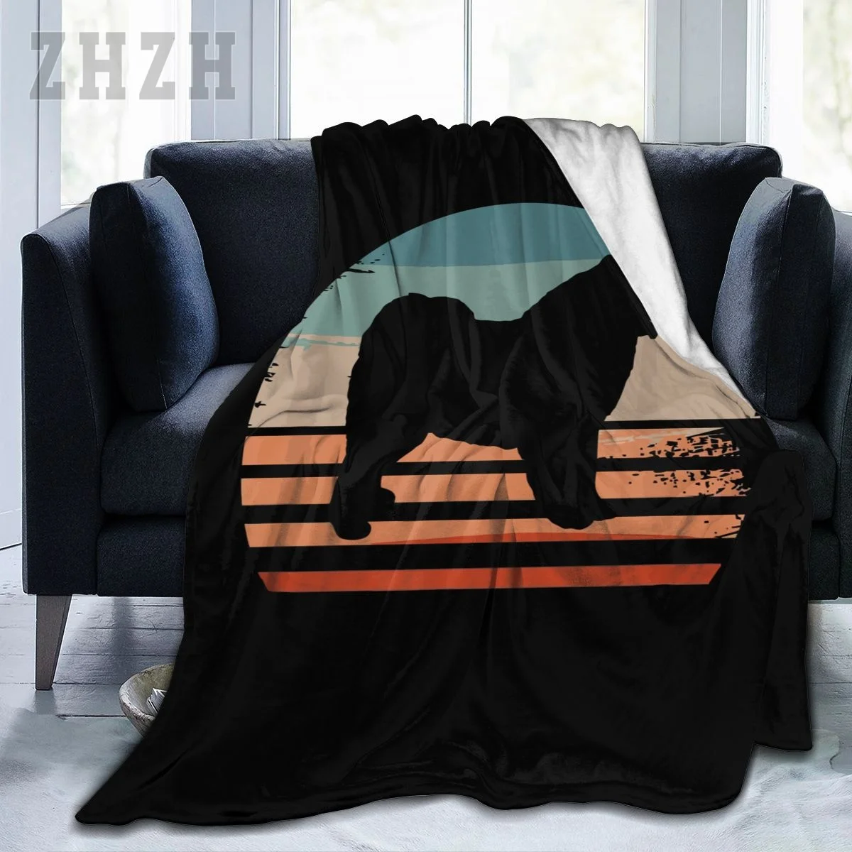 Blanket Vintage Retro Samoyed Dog Lover Flannel Multifunction Outdoor Camping Sofa Cover Keep Warm