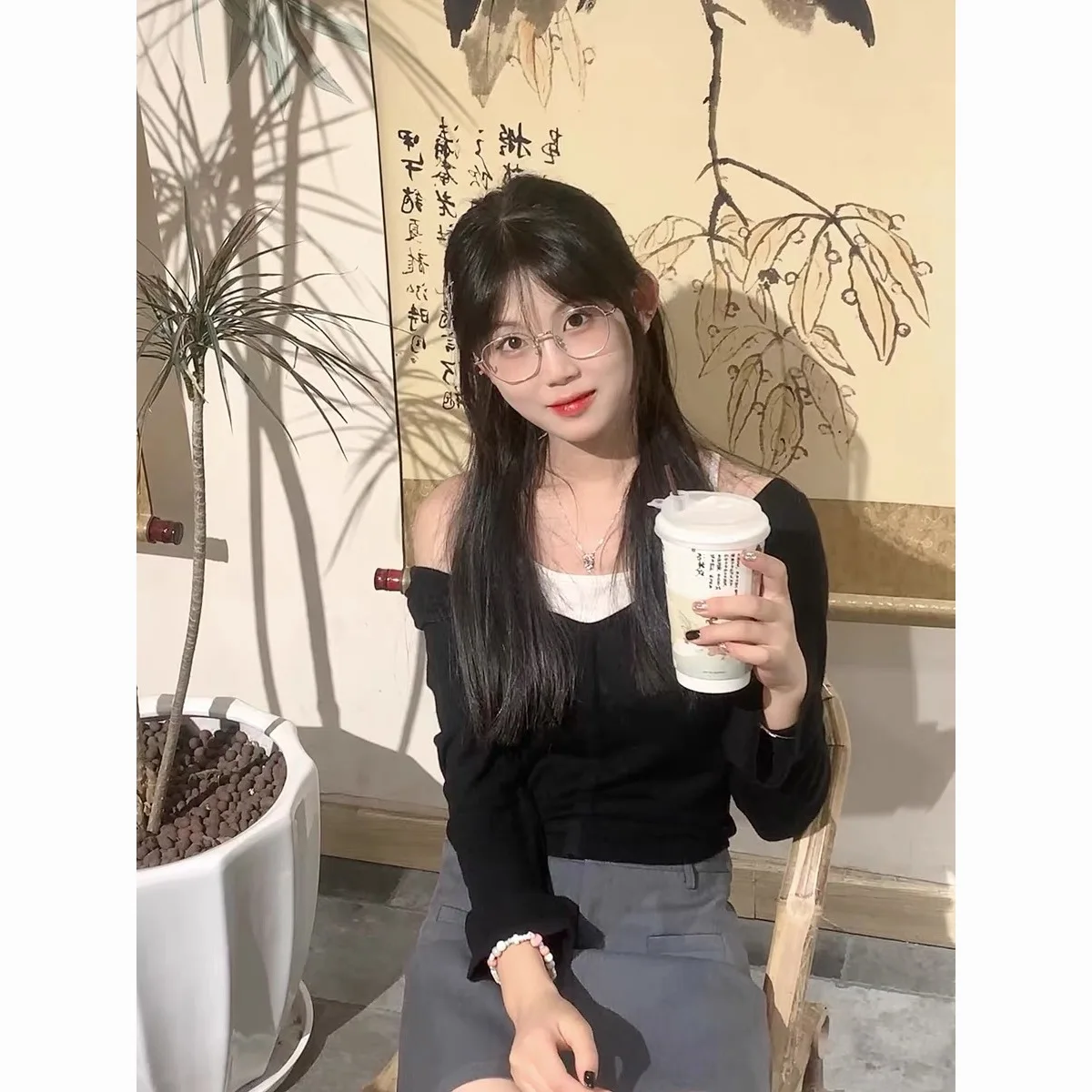 

Футболки с длинным рукавом, женские кружевные топы с цветочным принтом, облегающие удобные летние модные женские уличные костюмы для колледжа, элегантная повседневная одежда