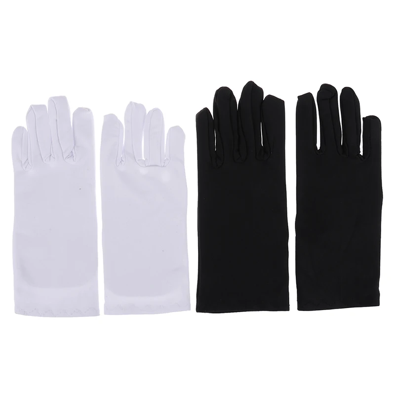 Hot sale 1 pair Cotton gloves Khan cloth Solid gloves rituals play white /black gloves