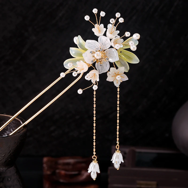 Ancient Style Han Chinese Clothing Hair Accessories Hairpin Hairpin Simple Tassel  Hair Clasp Headwear Hair Pin Accessories