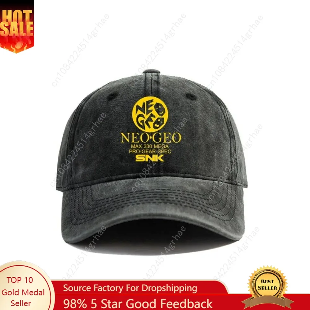 

2025 Neo Geo Pro Gear Spec Logo Baseball Cap Distressed Hats Cap Men Retro Outdoor Summer Adjustable Dad Hat Casual Versatile