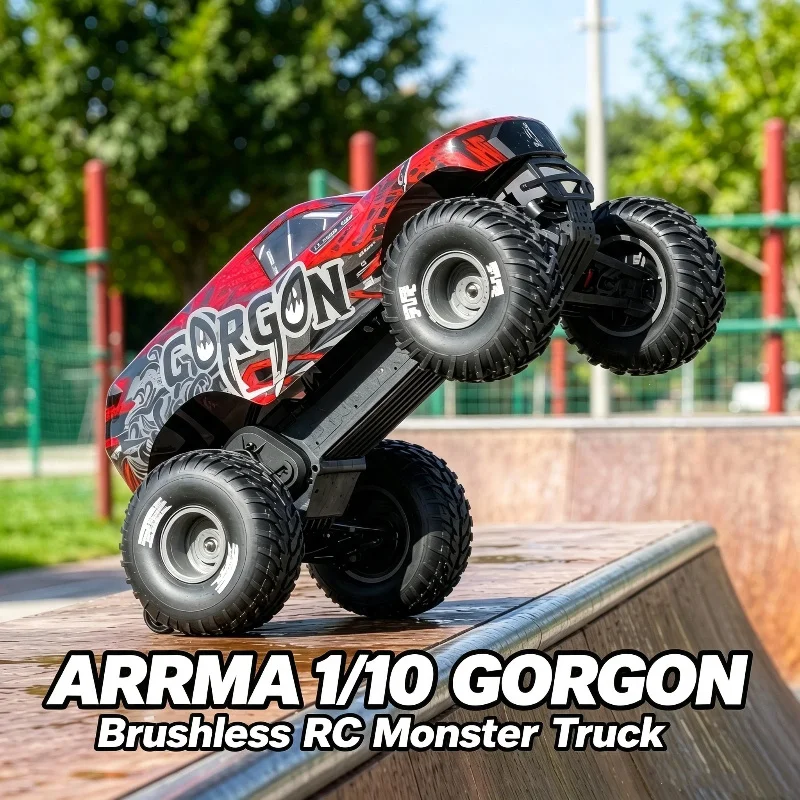 New ARRMA 1/10 GORGON 2.4G With DSC Remote Control Rear Drive Brushless Electric High-Speed RC Bigfoot Off-Road Truck Model Toy