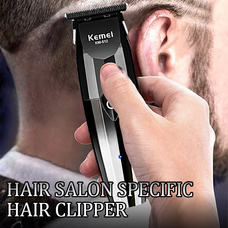 KM-512 バリカン電動スラスター USB 充電高速オイルヘッド彫刻と切断電気バリカンヘアサロン用