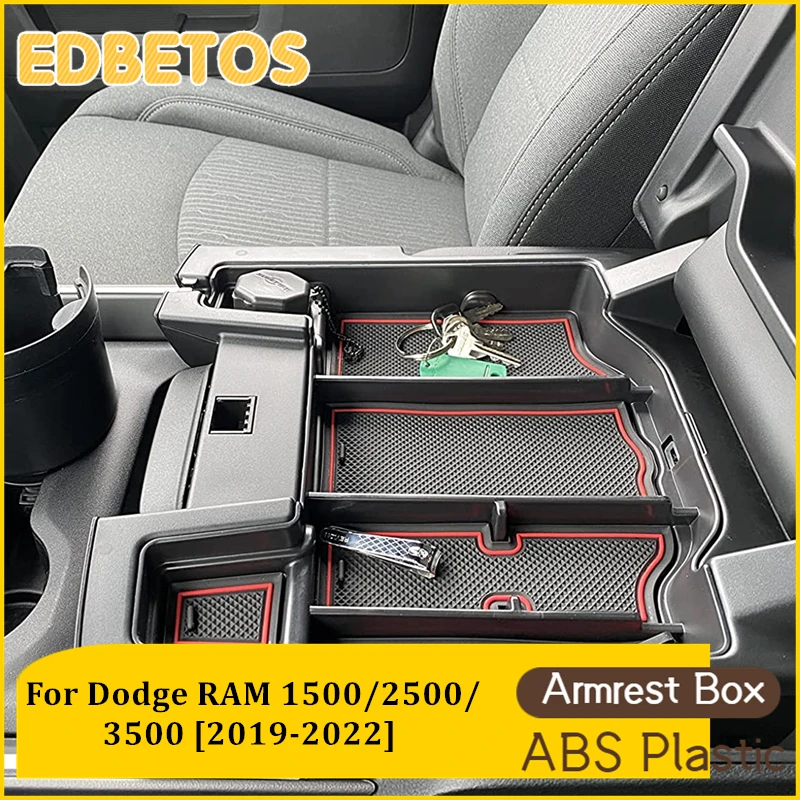 Car Armrest Storage Box Tray For Dodge RAM 1500 2500 3500 2019 2020 2021 2022 2023 2024 Accessories RAM 1500 2500 3500 Glove Box