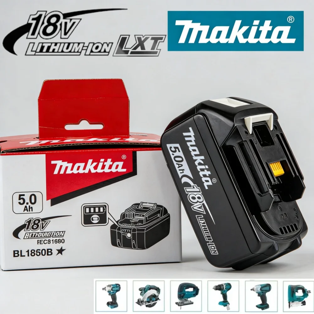 

Original Makita 18V Battery 5.0Ah 6.0Ah Rechargeable Battery BL1860 BL1850B Original Makita 18V Charger
