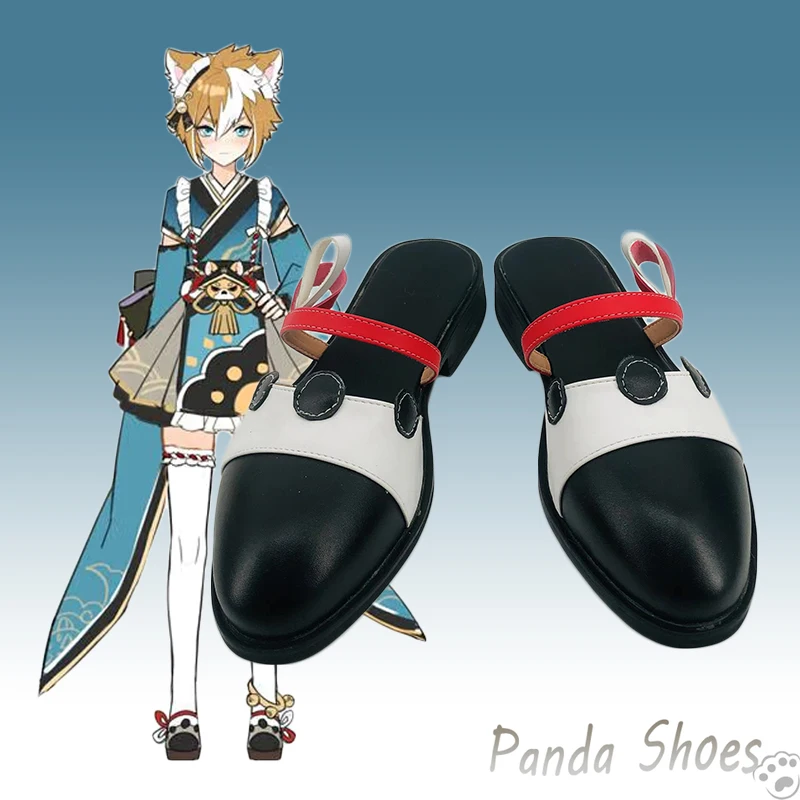 Genshinimpact Gorou Cosplay Shoes Anime Game Cos Clogs Maid Boots Gorou Cosplay Costume Prop Shoes for Con Halloween Party