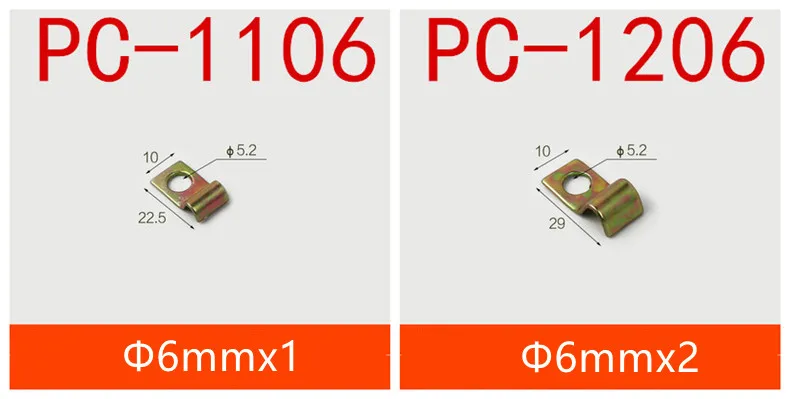 4 mm/6 mm Durchmesser/einseitig/doppelt Vorrichtung Ölrohr/Rohr/Schlauchklemmen PC-1206 für zentralisiertes Schmiersystem/CNC-Maschinenzentrum – Detail 10