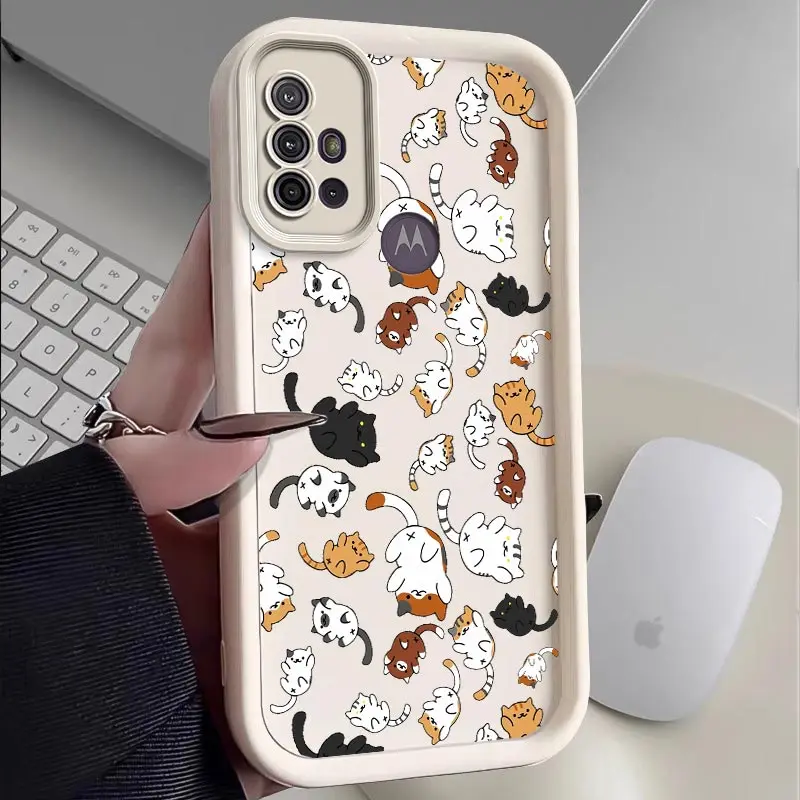 G30 Lively Cat New Sky Eye Phone Case For Motorola Moto G20 Shatterproof Camera Protection Moto G10 Soft Back Cover