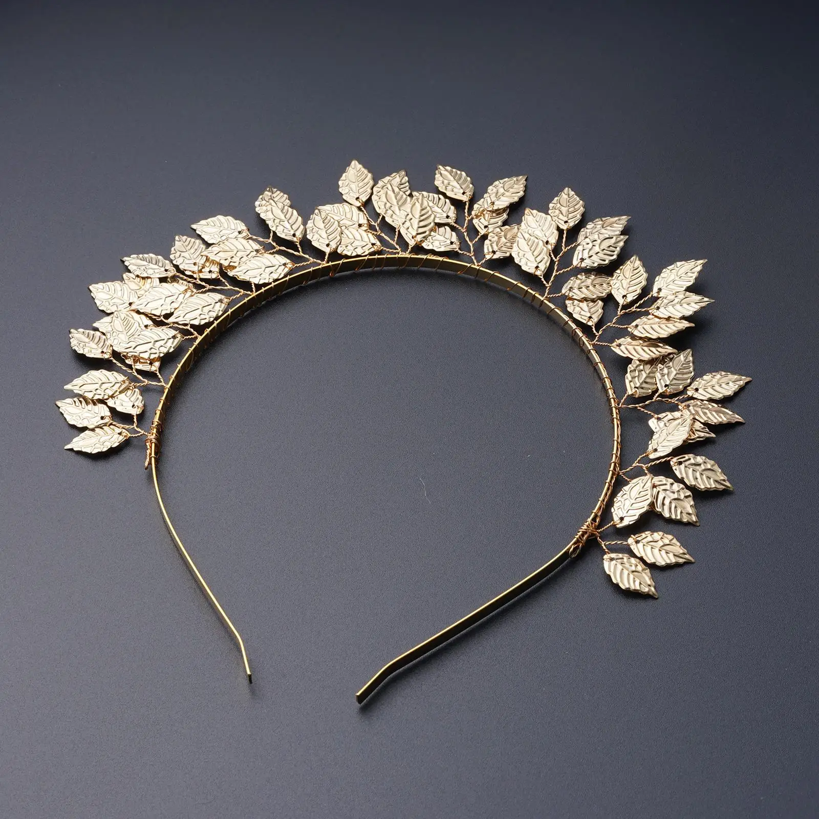 Retro Gold Leaf Headbands Wedding Roman Bride Greek Accessories Hoop Headband Head Crown Hair Tiaras Jewelry Bride Women Ha C2F1