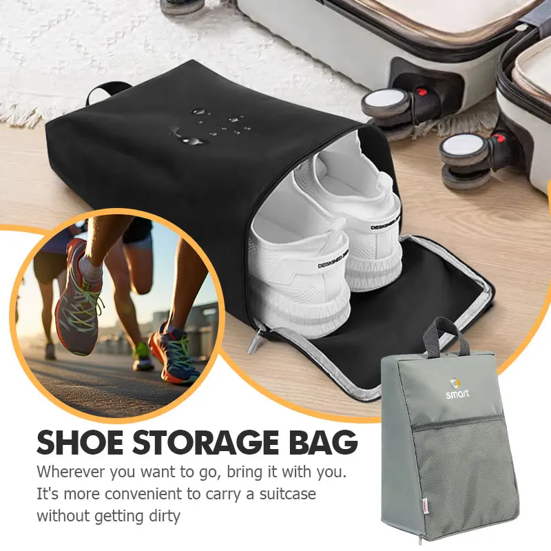 For Smart Car Logo Foldable Portable Travel Waterproof Zipper Shoe Storage Bag Fortwo Forfour 451 453 450 452 454 Roadster Coupe