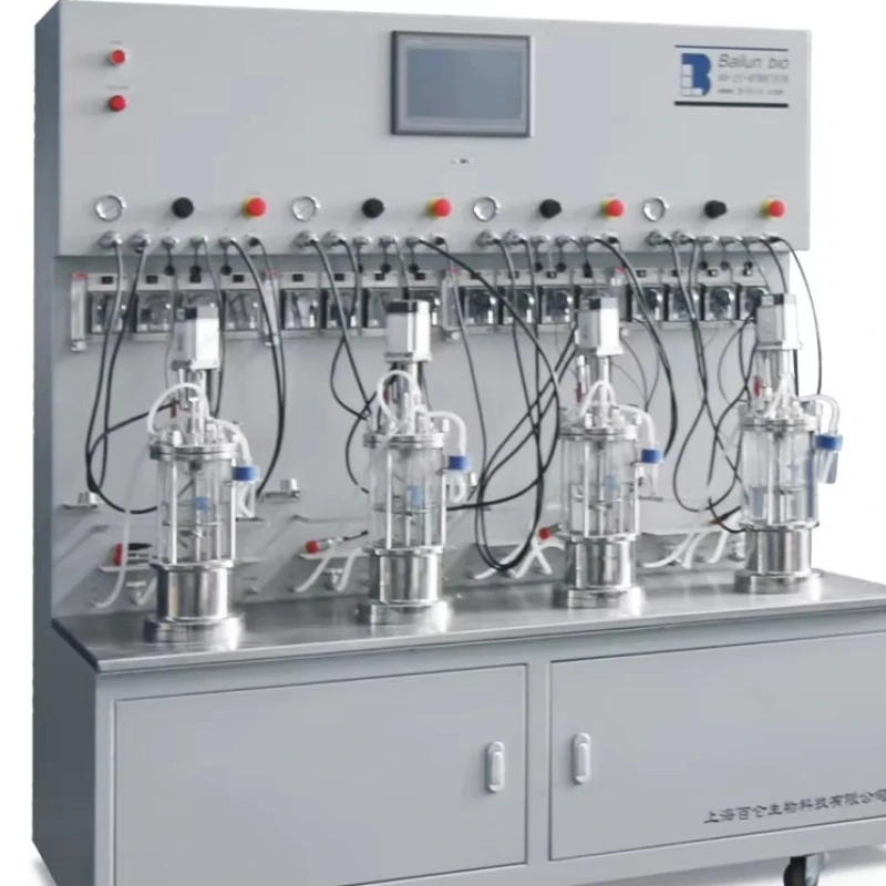 Fermentation experimental device Laboratory mechanical stirring 5L glass bioreactor pressure vessel motor automatic control