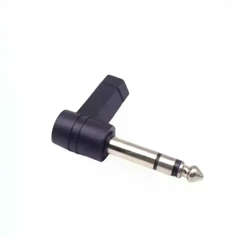 AV Earphone Microphone Audio Adapter 6.35 To 3.5 Plug Converter 6.5 To 3.5 Male To Female Bend 90°