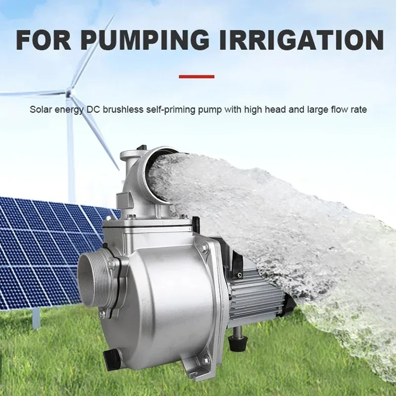 750W 1500W Solar Ground Pump High Lift Large Flow Large Agricultural Irrigation Water Self-priming