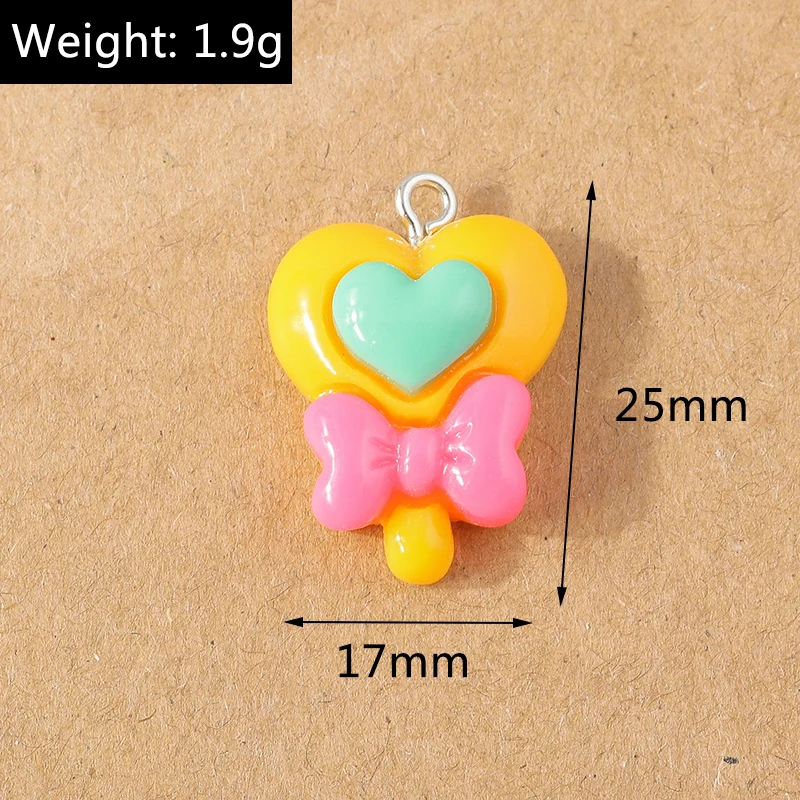 15 Stück Mix Harz Obst Herz Blume Tier Charms Anhänger für DIY Ohrringe Halskette Armband Schmuckherstellung Zubehör – Detail 34