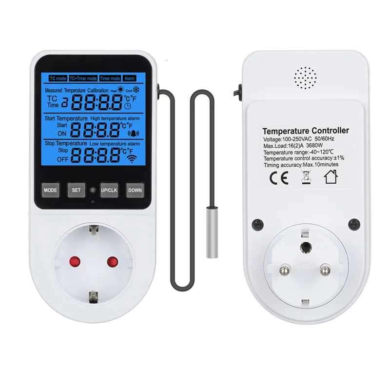 

Large screen European standard backlight timing temperature control socket, temperature switch