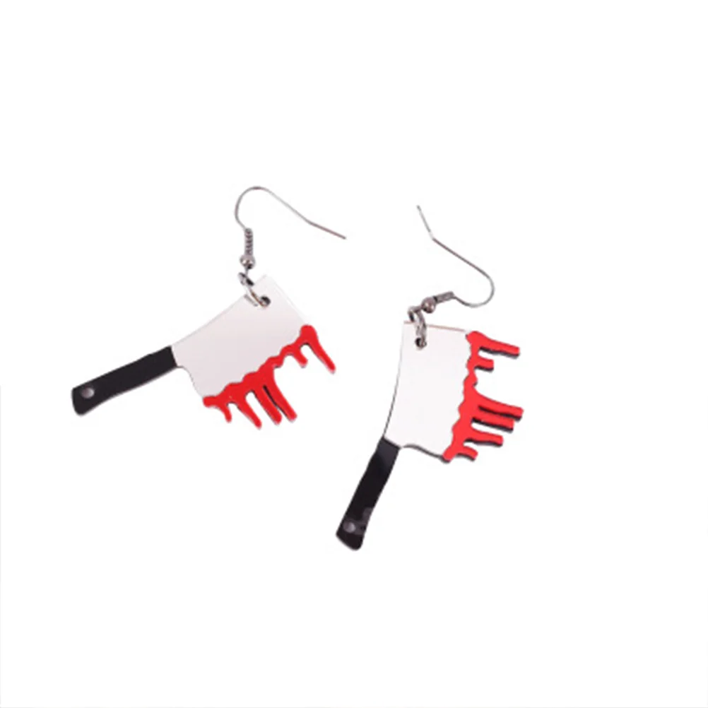 Earrings Halloween Women Eaddrop Personality 4*2*1cm Funny Acrylic Party Dangle Slice