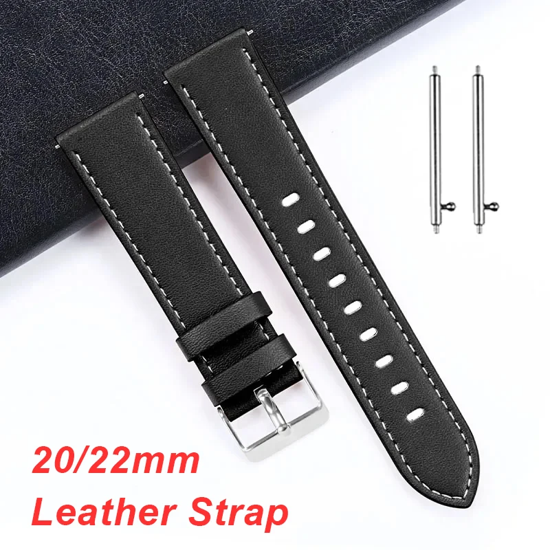 Genuine Leather Watch Strap for Seiko Quick Release Watch Strap for Rolex 20mm 22mm High Quality Wristband Men Women's Bracelet