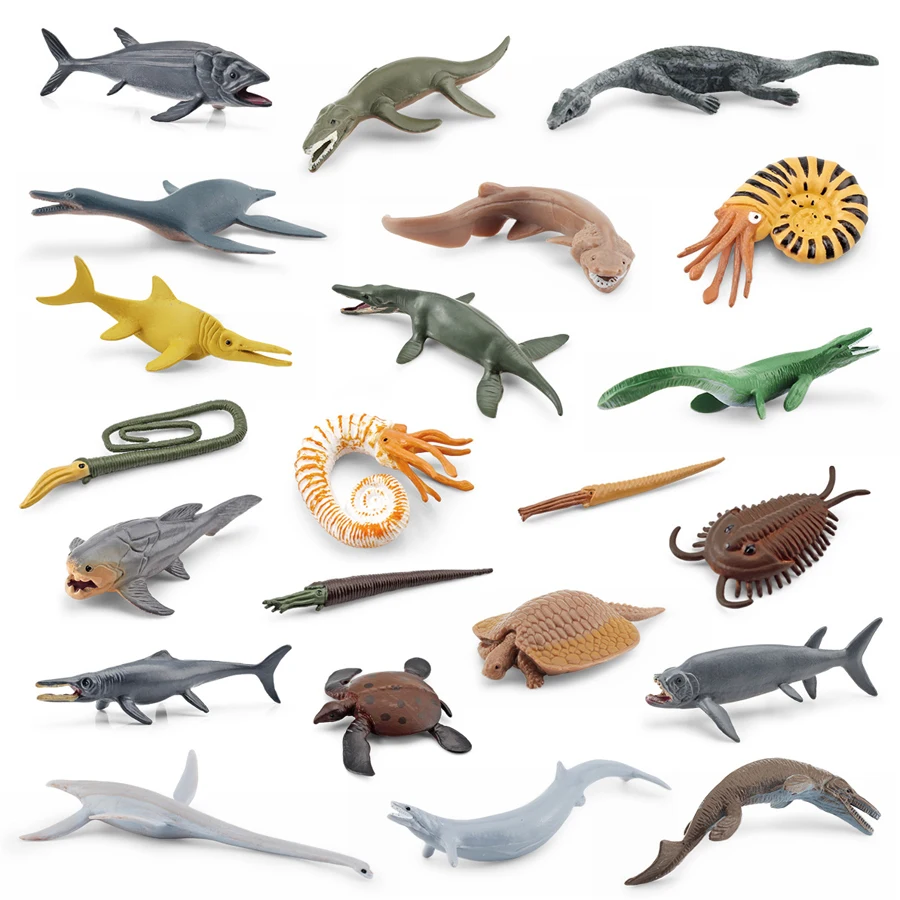 Realistic Dunkleosteus Ophthalmosaurus Xiphactinus Cephalaspis Prehistoric Marine Animal Model Action Figure Educational Toys