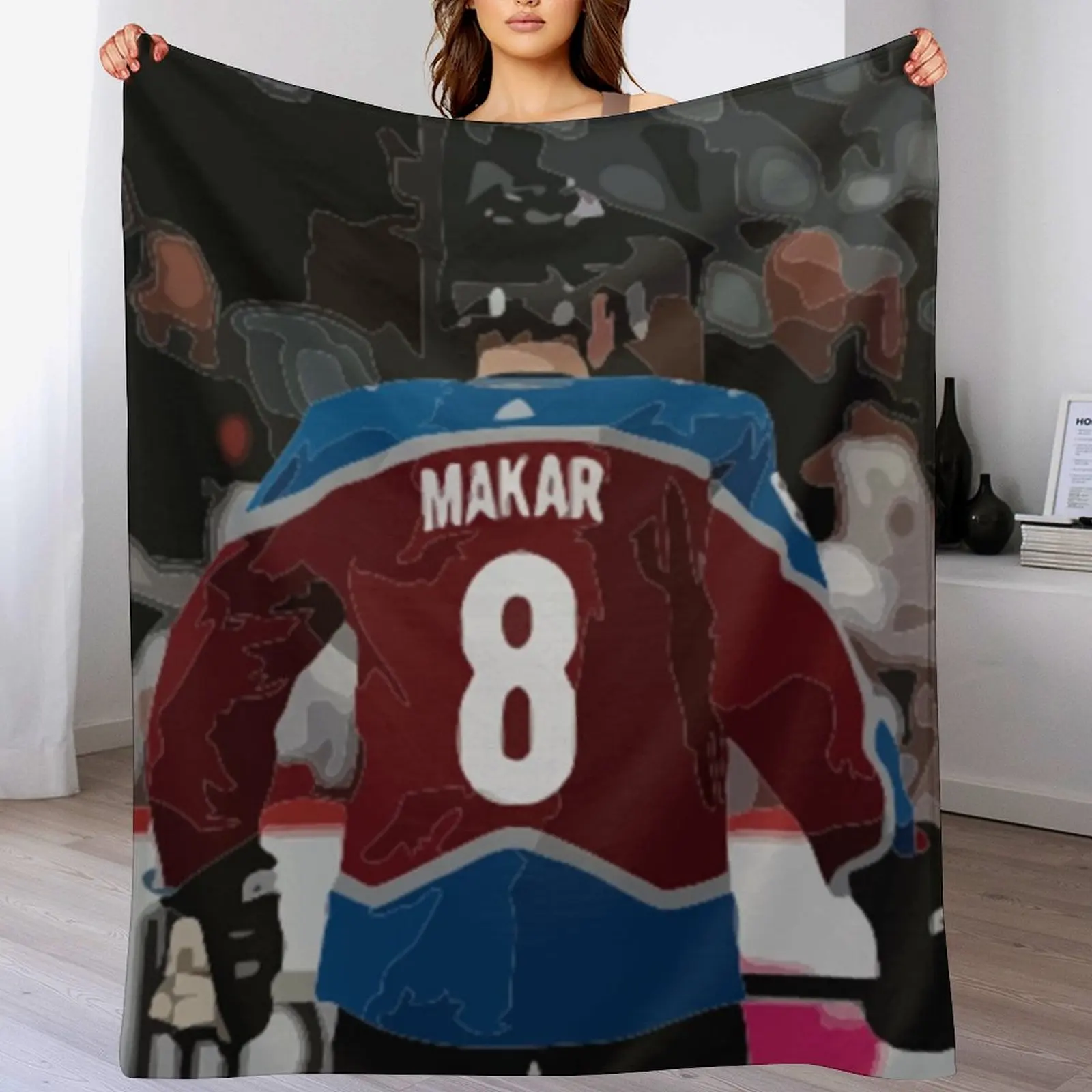 

Cale Makar Paining Throw Blanket Soft Home Decor Blanket for Couch Bedroom