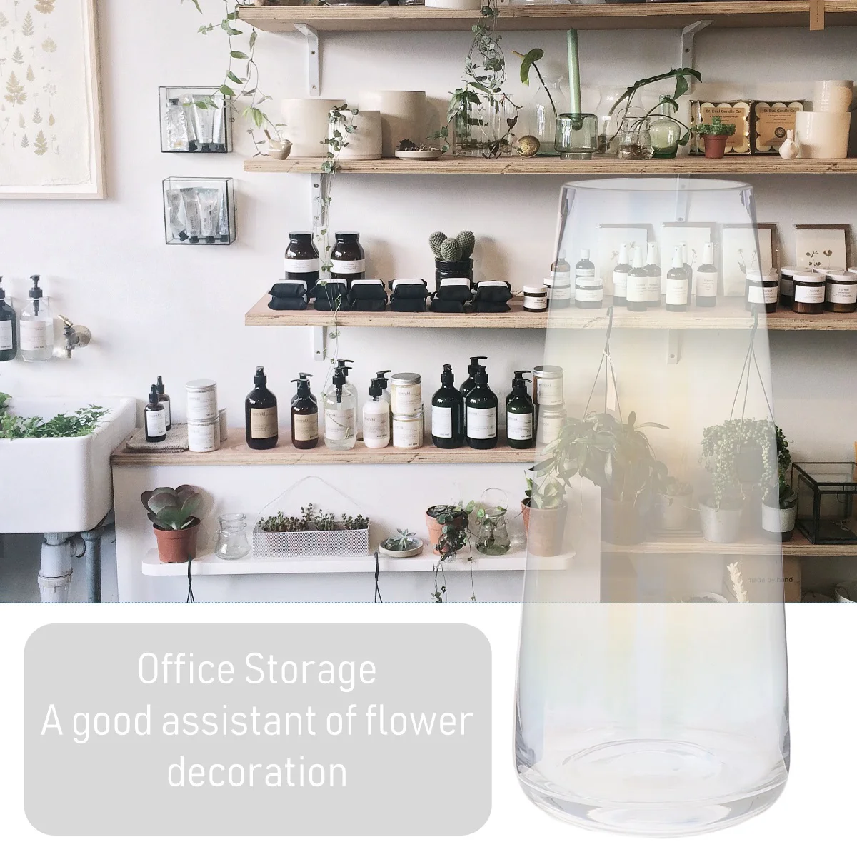 

Colorful Glass Vase Minimalist Flower Arranging Accessories Trasparent for Flowers