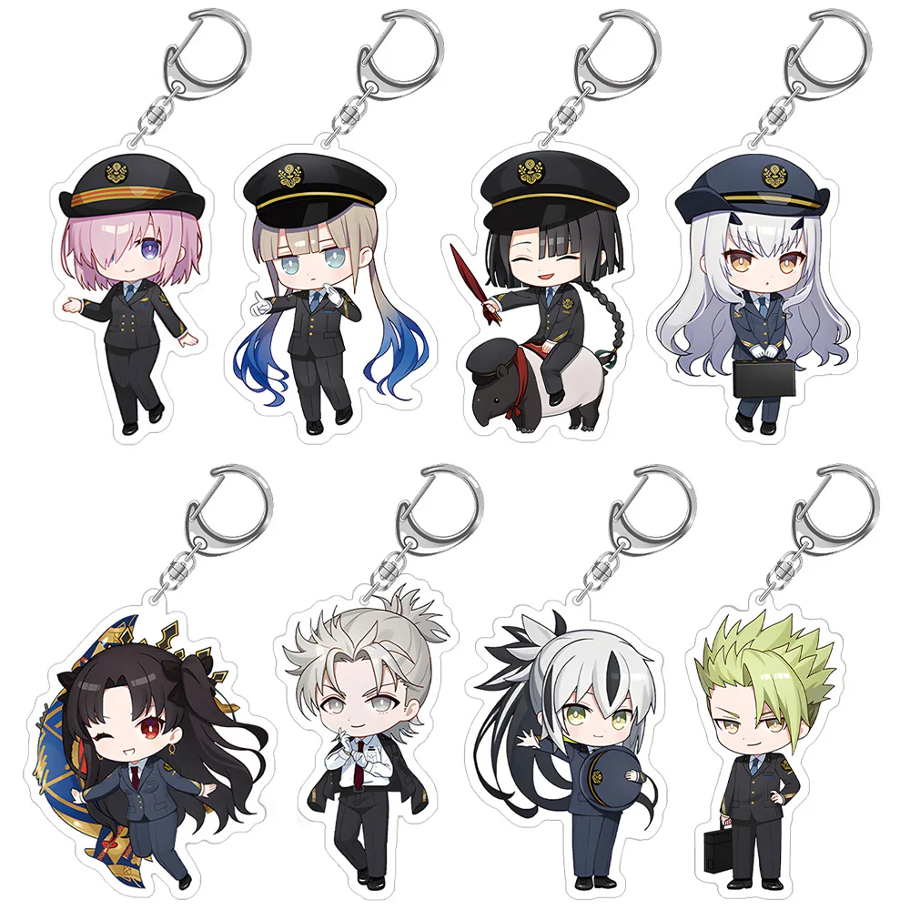 Fate/Grand Order Atalanta Aquiles Uesugi Kenshin Takeda Shingen Cu Chulainn Oshi Tabi Colaboração Ver Chibi Chaveiro acrílico