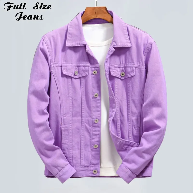 

Plus Size Candy Color Cowgirl Denim Jackets 4xl Womens Spring Men Bomber Jean Jacket Ladies Coats Oversized Casual Couple Outfit