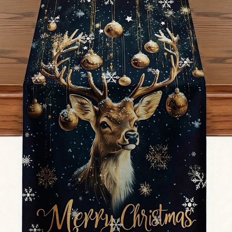 VIKAMA Snowman Gingerbread Sta - огляд і ціна Linen Table Runner