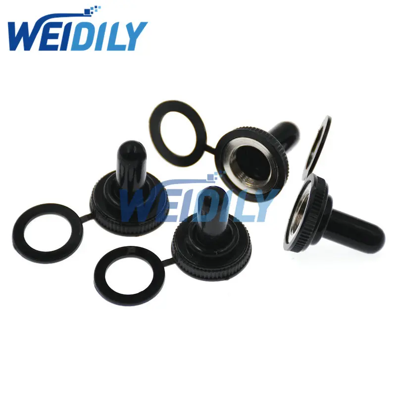 5PCS Toggle Switch Waterproof Rubber Resistance Cover Dust Cap Boot Black Tarpaulin 12MM