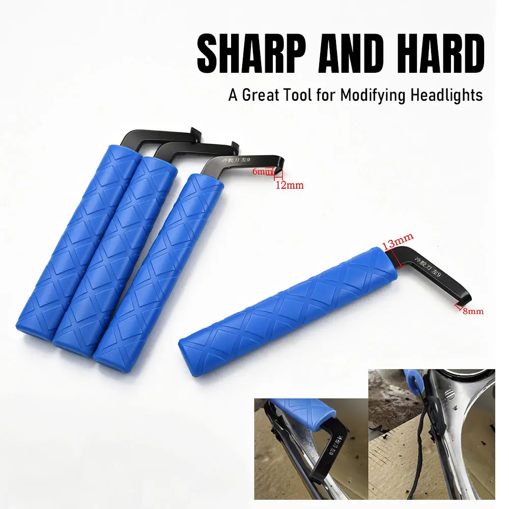 Car Headlight Cold Glue Remover Knife Heavy Duty Manual Auto Glass Seal Cutter for Headlight Restoration & Adhesive Scraping