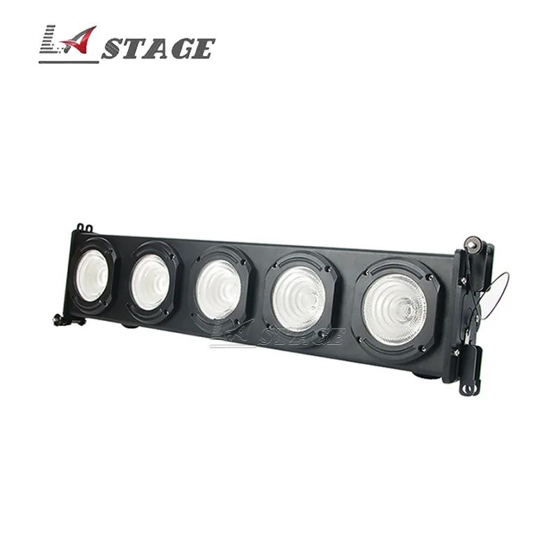 200W Outdoor Waterproof RGBW COB LED Strobe Light 5x20W Five-Head Matrix for Party Stage Lighting with Dimmer Control