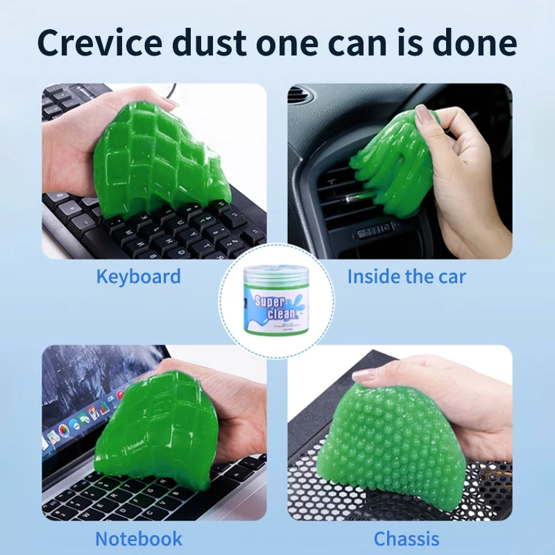 Car Cleaning Gel Magic Air Vent Dust Remover Glue Reusable Keyboard Computer Cleaner Putty For Car AC Camera Dust Cleaner Supply