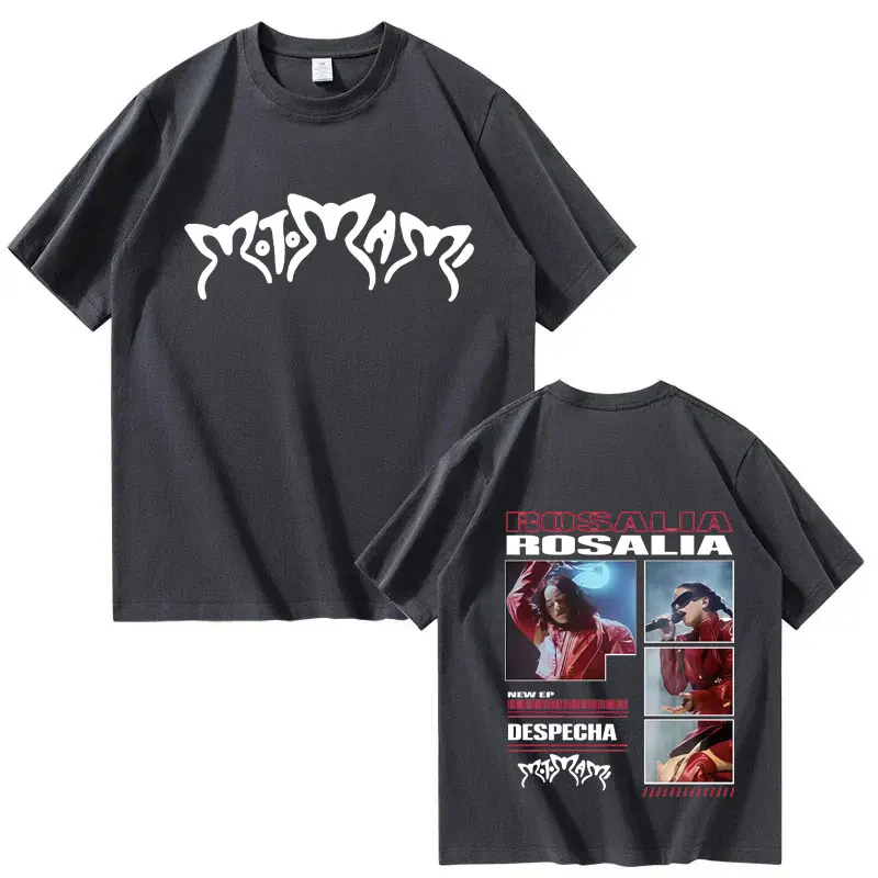 المغني روزاليا موتومامي جولة 2025 الهيب هوب Tshrit الرجال النساء الملابس الجمالية Harajuku الجمالية Tshrits عادية قصيرة الأكمام المحملة #2