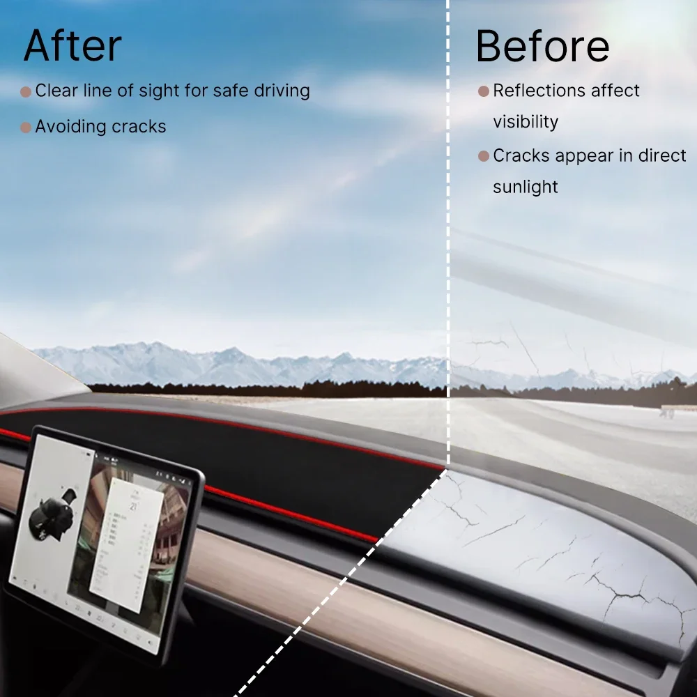 غطاء لوحة سيارة تجنب لوحة مضيئة أداة غطاء منصة حصيرة اكسسوارات السجاد لهوندا سيفيك 2006 2008-2010 #6