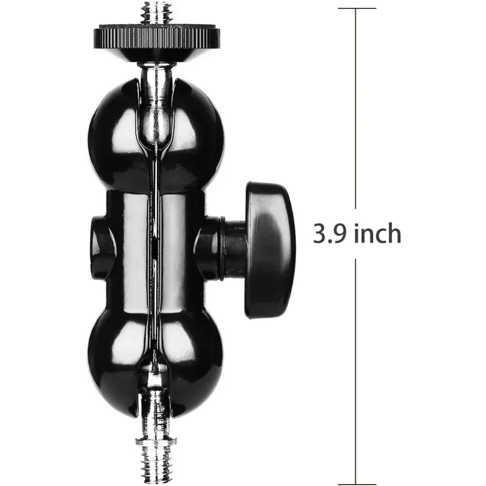 ERIKOLE Metal Super Clamp with 360° Double Ball Head Magic Arm Clamp with 1/4\